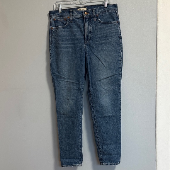 Madewell Classic Blue Straight Leg Jeans - Picture 1 of 4